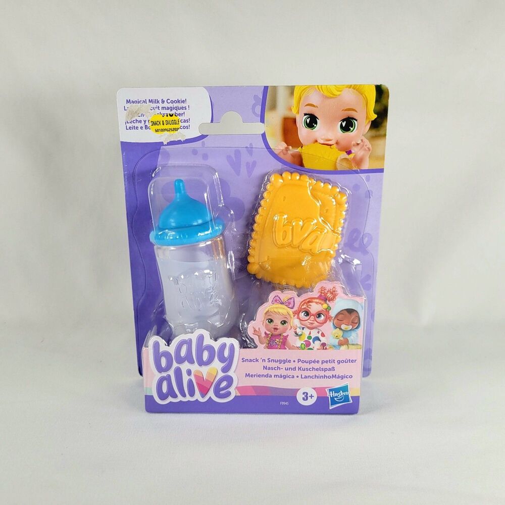 Baby Alive Magical Milk & Cookies Snack & Snuggle Pretend Play Food Toy Set NIB